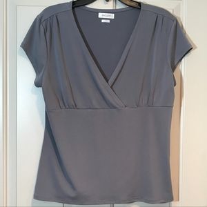 Perfect condition cross neck cap sleeve top